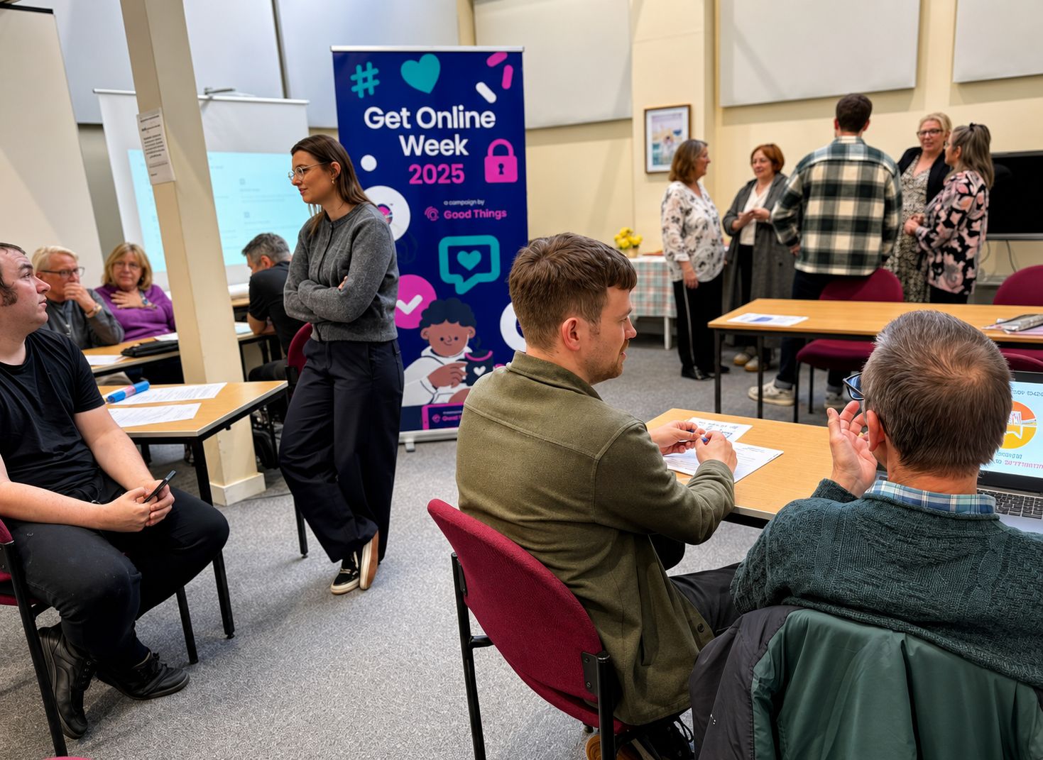 A Get Online Week 2025 session in a Centre meeting room