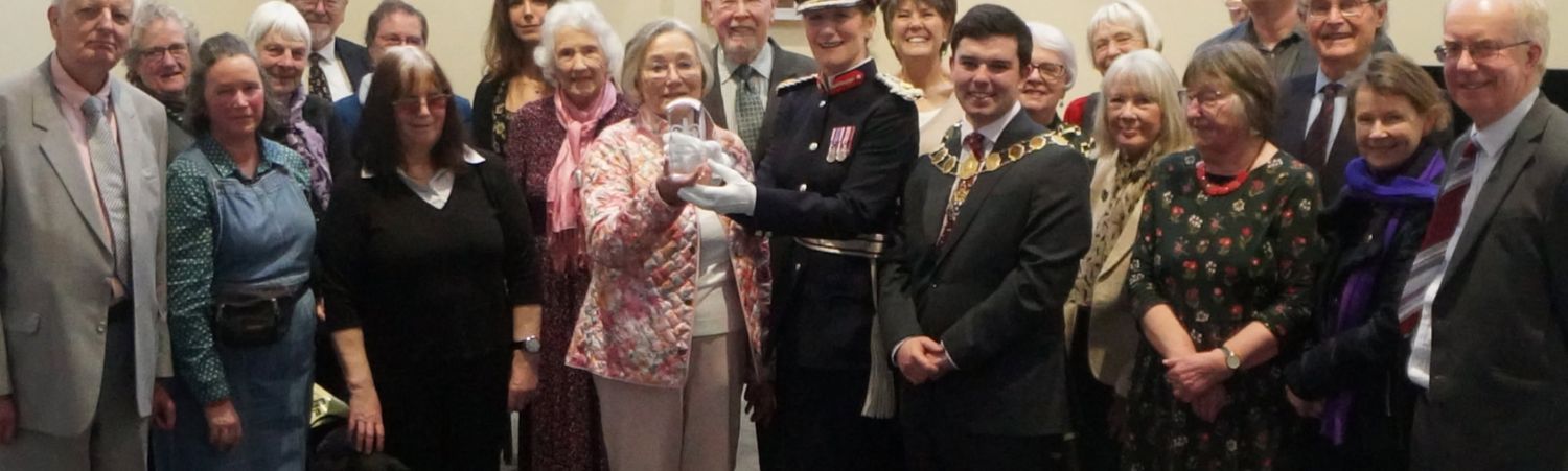 Talking Newspaper volunteers with the King's Award for Voluntary Service